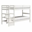 Zaire Wood Bunk Bed with Stairs and Shelves Online now