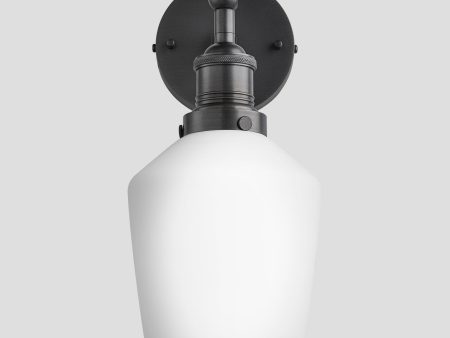 Brooklyn Opal Glass Schoolhouse Wall Light - 5.5 Inch Online now