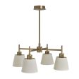 Henley 4 Arm Pendant Light - Natural Cotton Shades For Sale