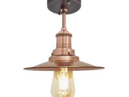 Brooklyn Flat Flush Mount - 8 Inch - Copper Online Sale