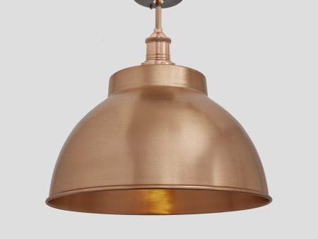 Brooklyn Dome Flush Mount - 13 Inch - Copper Supply