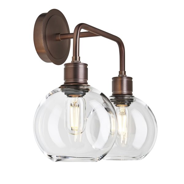 Albany Glass Globe Double Wall Light - 7 Inch - Clear Online now