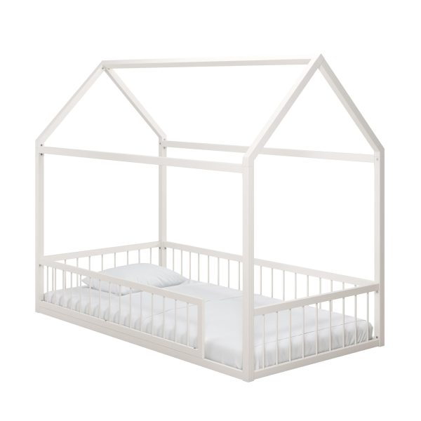 Skyler Metal House Bed with Rail Online now