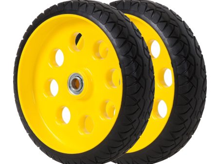 10 Inch Low Profile Replacement Wheels for Hand Trucks, Flat-Free, Set of 2 Online