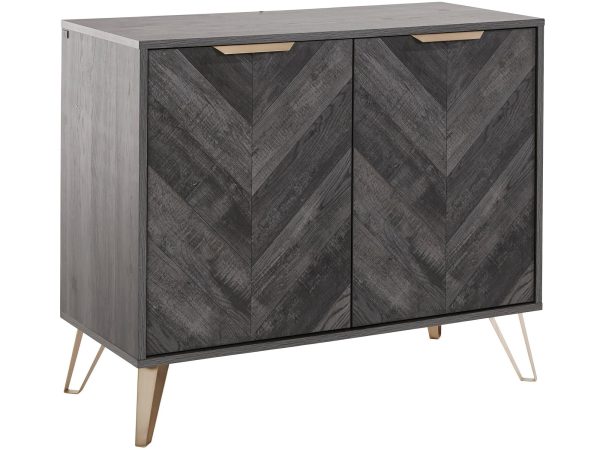 Bo Chevron Sideboard with 2 Closed Doors and Adjustable Shelves Discount