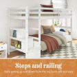 Zaire Wood Bunk Bed with Stairs and Shelves Online now