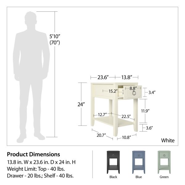 Her Majesty Narrow Side Table with Drawer Fashion