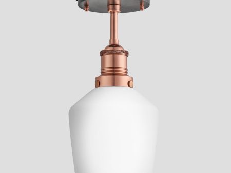 Brooklyn Opal Glass Schoolhouse Flush Mount Light - 5.5 Inch For Cheap