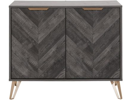 Bo Chevron Sideboard with 2 Closed Doors and Adjustable Shelves Discount