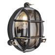 8 Inch Black Bulkhead Outdoor & Bathroom Round Wall Light with Versatile Side & Rear Wiring Options Supply