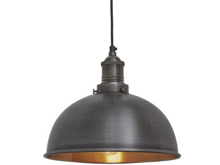 Brooklyn Dome Pendant - 8 Inch - Pewter & Copper For Cheap