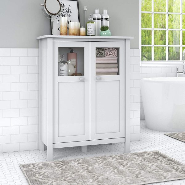 Bush BD018WH White Bathroom Storage Cabinet - Broadview on Sale