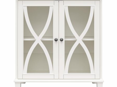 Celeste Accent Cabinet with Glass Doors Cheap