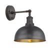 Brooklyn Dome Wall Light - 8 Inch - Pewter & Brass Online now