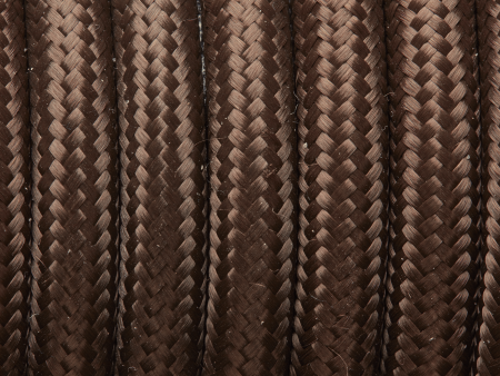 Dark Brown Round Fabric Flex - 3 Core Braided Cloth Cable Lighting Wire Sale