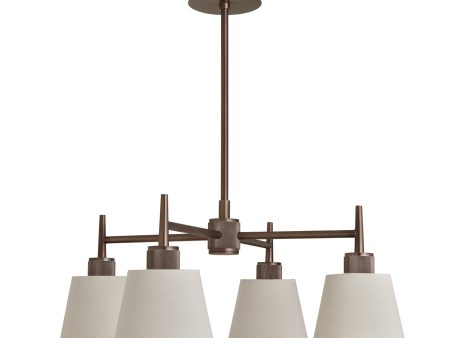 Henley 4 Arm Pendant Light - Natural Cotton Shades For Sale