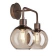 Albany Smoked Glass Globe Double Wall Light - 7 Inch - Mocha Fashion