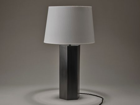 Pillar Hex Table Lamp - Pewter Online Hot Sale