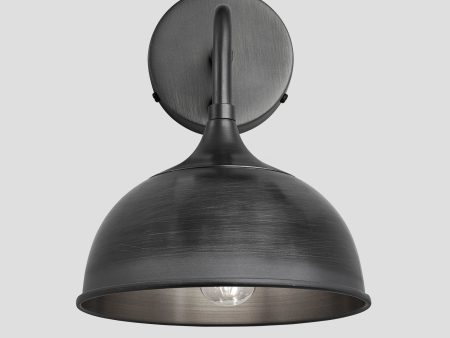 Chelsea Dome Wall Light - 8 Inch - Pewter For Cheap