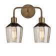 Albany Smoked Glass Schoolhouse Double Wall Light - 5.5 Inch - Mocha Online Hot Sale