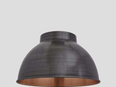 Dome - 13 Inch - Pewter & Copper - Shade Only Online Sale