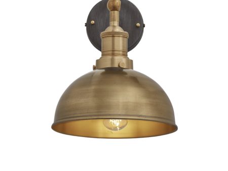 Brooklyn Dome Wall Light - 8 Inch - Brass Fashion