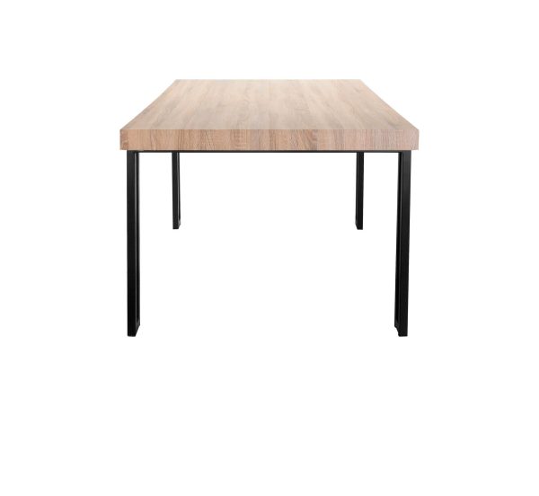 Kent Rustic Dining Table with Black Metal Legs Online Sale