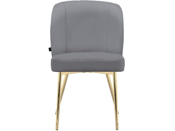 Trina Dining Chair with Chrome Plated Gold Legs, Set of 2 Online now