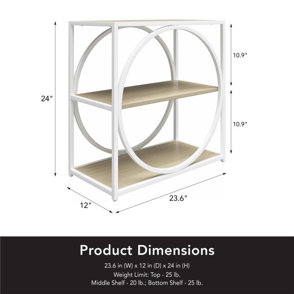 Strafford Accent Table with 4 Open Shelves For Cheap