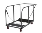 Heavy Duty Round Folding Table Trolley Cart with with Extendable Handle Online now