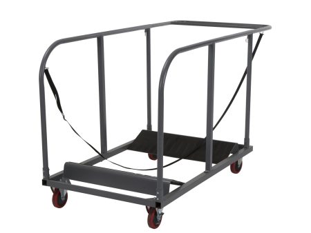 Heavy Duty Round Folding Table Trolley Cart with with Extendable Handle Online now