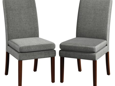 Clark Linen Upholstered Dining Chairs, Set of 2 For Cheap