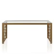 Juliette Glass Top Coffee Table with Cut Out Detailing Online now