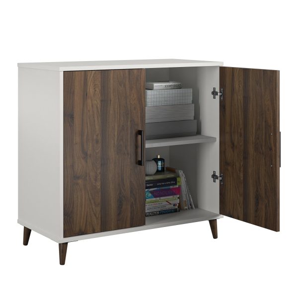 Modern Accent Cabinet with 2 Doors and 4 Storage Shelves For Sale