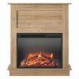 Ellsworth Modern Electric Fireplace with Mantel and 23 Inch Fireplace Insert Sale