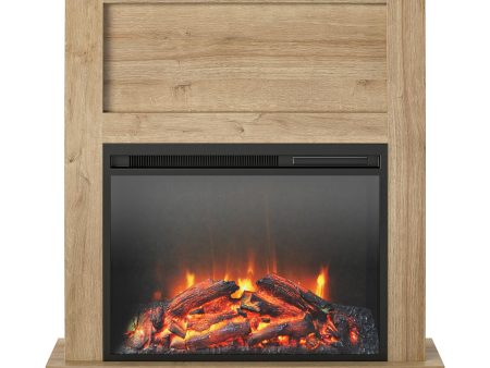 Ellsworth Modern Electric Fireplace with Mantel and 23 Inch Fireplace Insert Sale