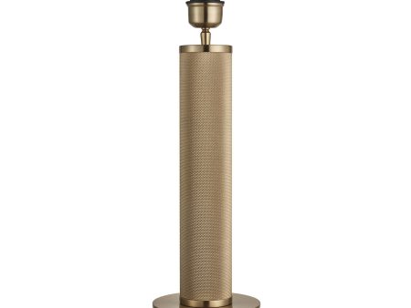 Knurled Pillar Table Lamp - Brass - Base Only Online