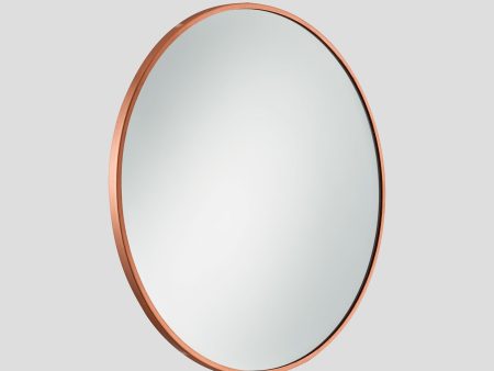 Urban Round Wall Mirror - 24 inch - Copper Frame Cheap