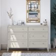 Monticello Wide 6 Drawer Dresser with Gold Accents on Sale