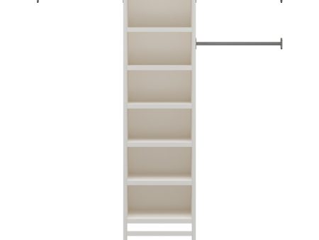 Luxe 6 Shelf Closet Tower with 3 Adjustable Clothing Rods Hot on Sale