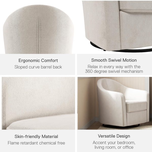 Gentle Swivel Curved Accent Chair Online