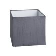 Cube - Small - Grey Dupion Silk - Lampshade Only Online Sale