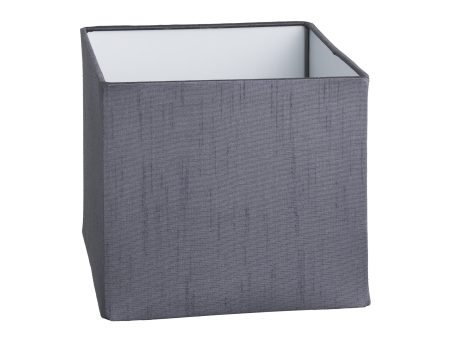 Cube - Small - Grey Dupion Silk - Lampshade Only Online Sale