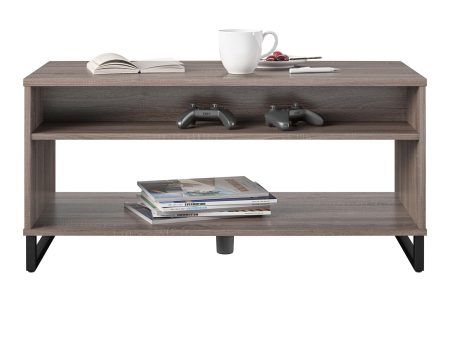 Coffee Table with 2 Shelves Online Hot Sale