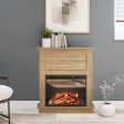 Ellsworth Modern Electric Fireplace with Mantel and 23 Inch Fireplace Insert Sale