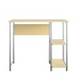 Meridian Metal Computer Desk With 2 Side Storage Shelves Fashion