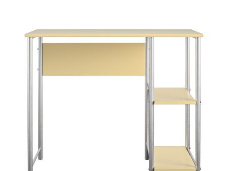 Meridian Metal Computer Desk With 2 Side Storage Shelves Fashion