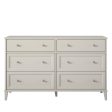 Monticello Wide 6 Drawer Dresser with Gold Accents on Sale