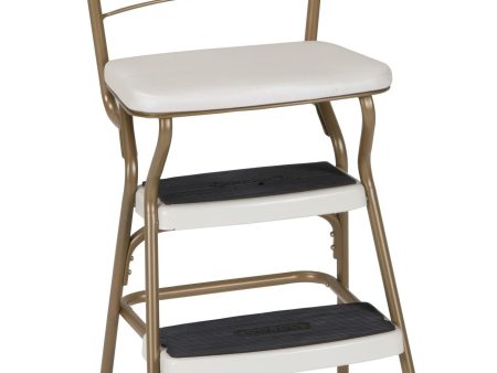 Stylaire Retro Chair + Step Stool with Flip-Up Seat Fashion