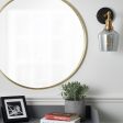 Urban Round Wall Mirror - 31 Inch - Brass Frame Supply